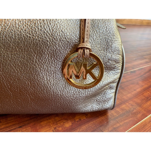 Michael Kors Mini Gold Duffle Satchel Handbag - Picture 7 of 7